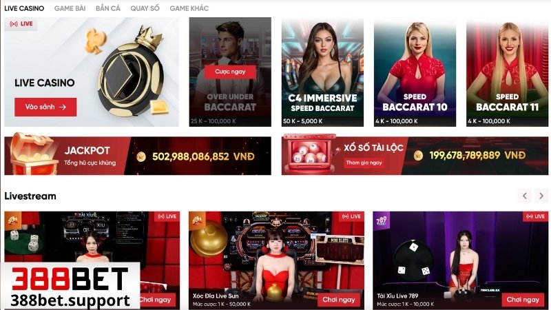 Lĩnh vực hoạt động của 388bet