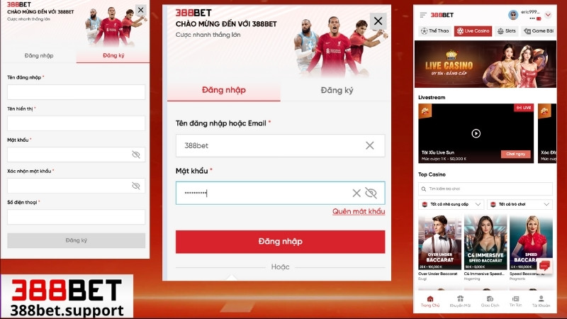 Quy trình tham gia 388bet