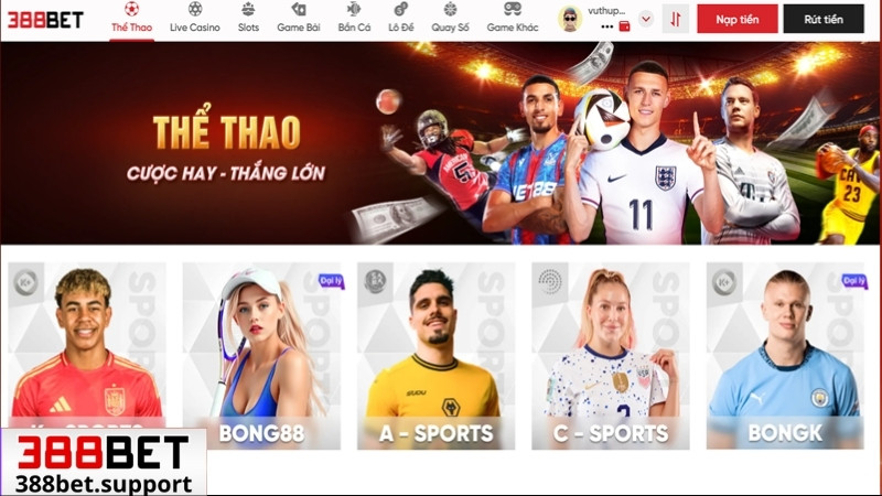 Khám phá sảnh thể thao 388bet